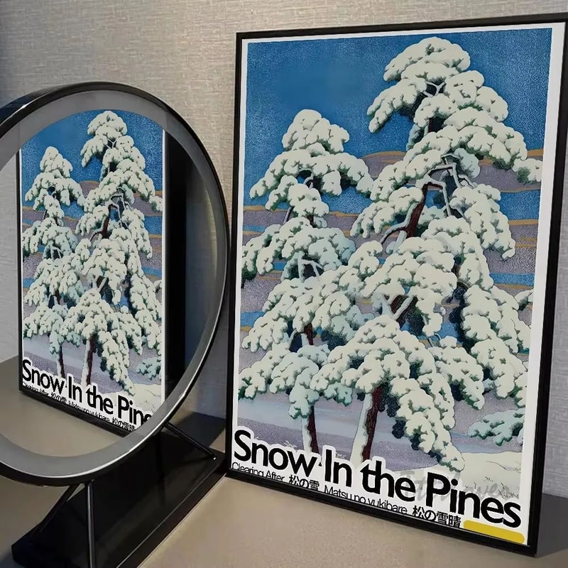 Open Your Mind Blue Wave Wall Art Print Japanese Abstract Poster For Modern Bedroom Decor 7