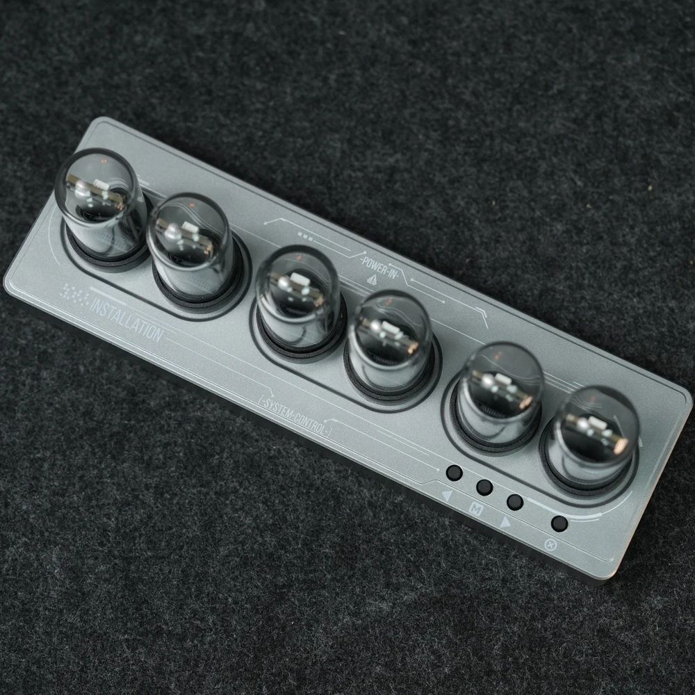 WiFi Nixie Tube Clock With RGB Lights Custom Photo Display Alarm For Game Rooms 6