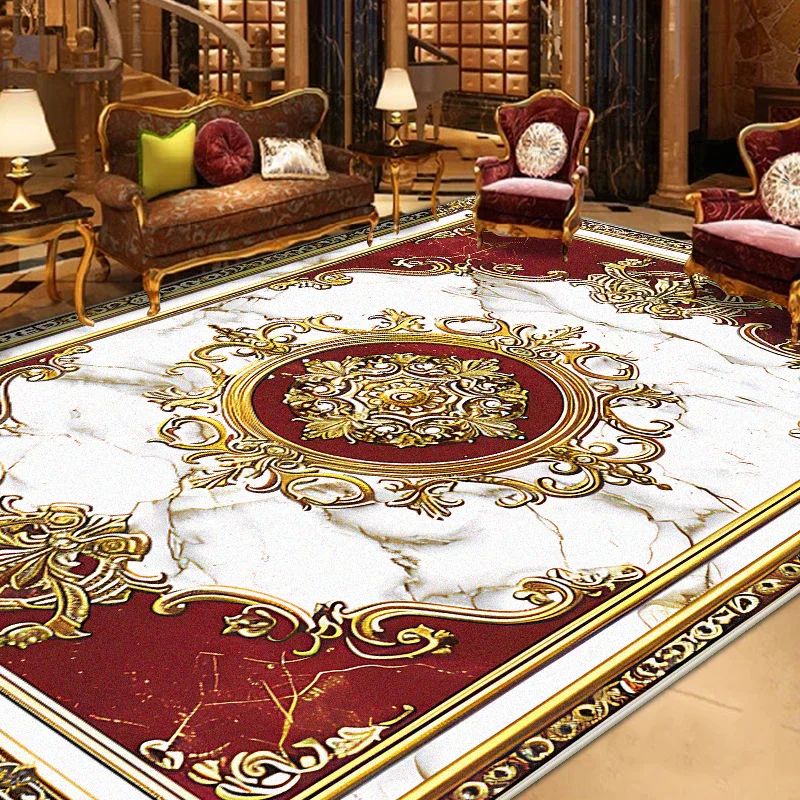 Vintage European Style Area Rug NonSlip Large Decorative Living Room Carpet 15
