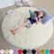 Blush Cloud Fluffy Round Rug Soft Plush Shaggy Bedroom Carpet For Kids Cozy Living Spaces 8
