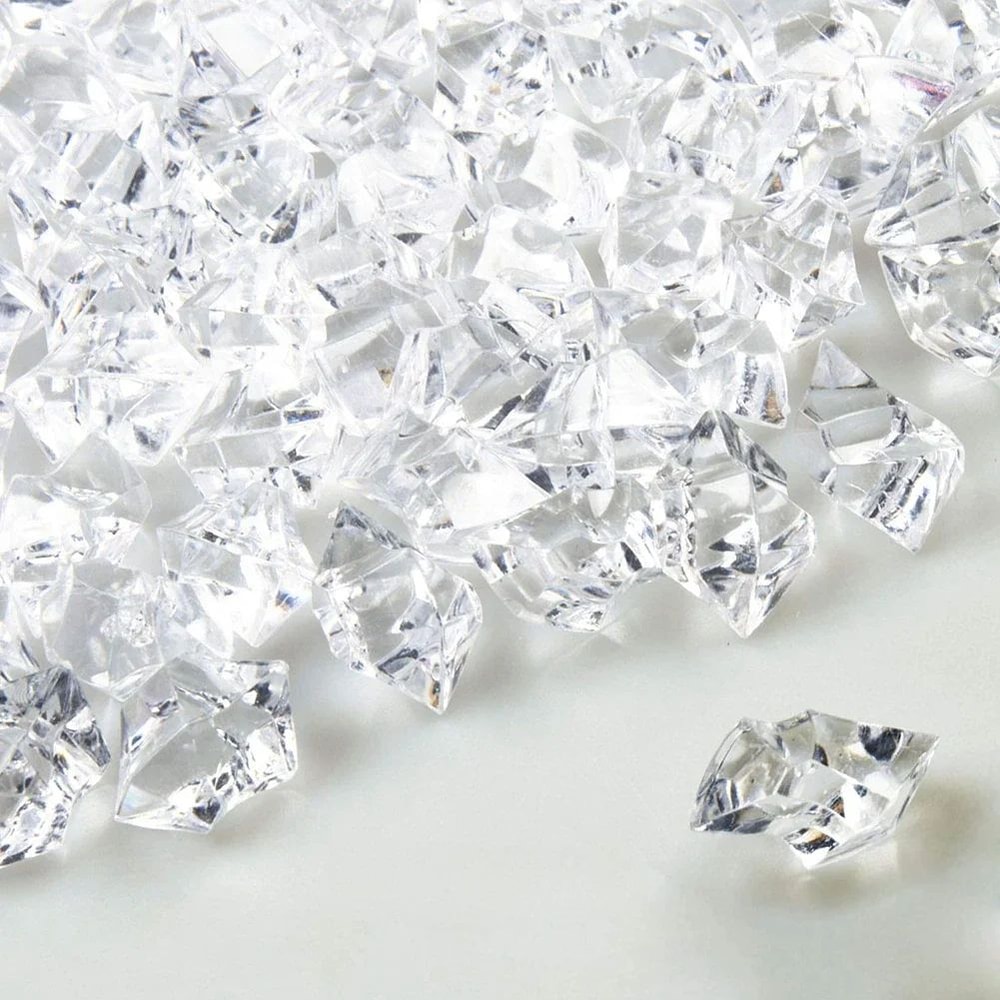 Clear Fake Crushed Ice Acrylic Vase Filler Gems For Wedding Centerpieces And Crafts 8