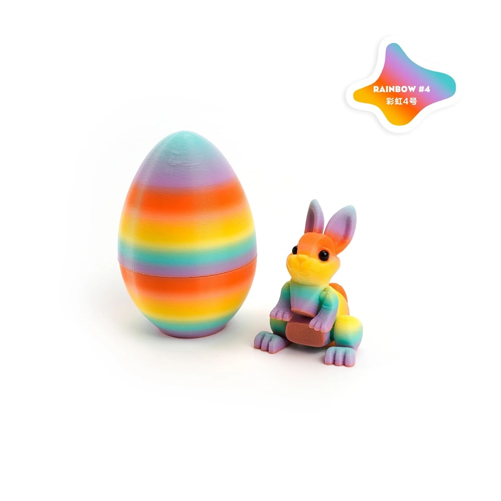 3D Printed Easter Bunny Ornament With Egg Detail For Spring Table Decor 4