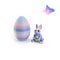 3D Printed Easter Bunny Ornament With Egg Detail For Spring Table Decor 8