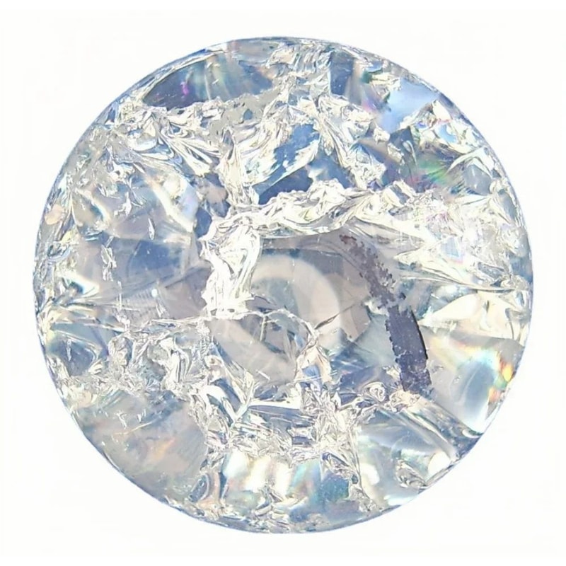 Ice Crack Crystal Ball Decor Feng Shui Crystal Sphere For Harmonious Home Energy 0