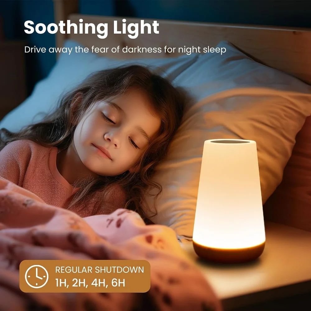 GlowTouch RGB Rechargeable Bedside Lamp With 13 Colors Dimmable Control 3