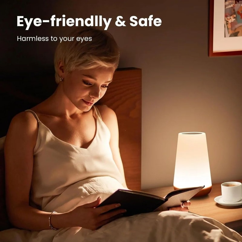 GlowTouch RGB Rechargeable Bedside Lamp With 13 Colors Dimmable Control 4