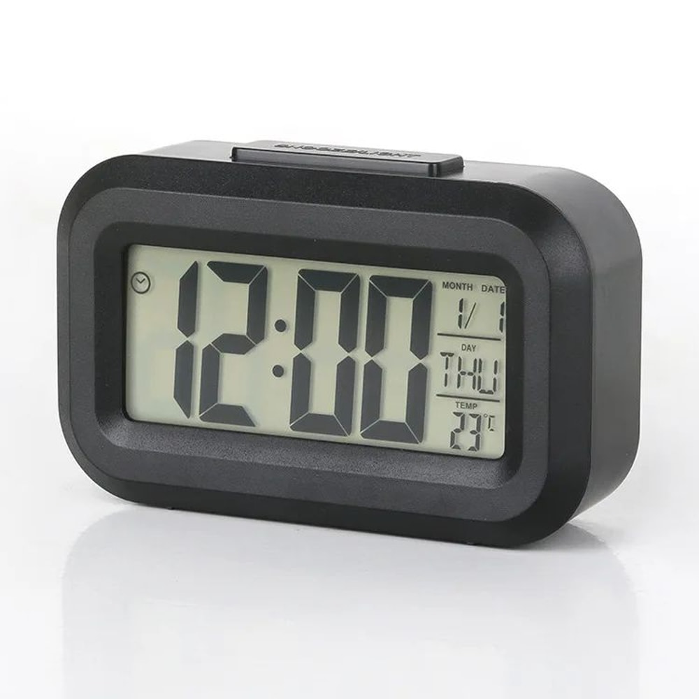 SmartGlow Digital Alarm Clock With Backlight Snooze Calendar And Temperature Display 7