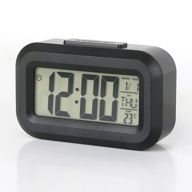 SmartGlow Digital Alarm Clock With Backlight Snooze Calendar And Temperature Display 7