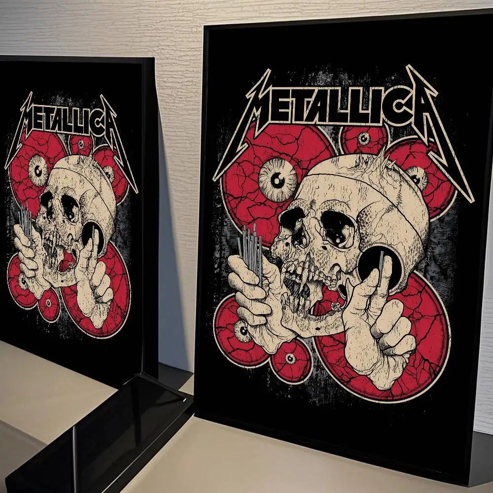 Metallica Wall Poster Vintage Band Wall Sticker For Music Room Decor 13