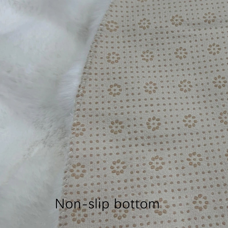 CloudSoft Round Faux Rabbit Fur Rug Plush Fluffy Pet Kids Play Mat 4