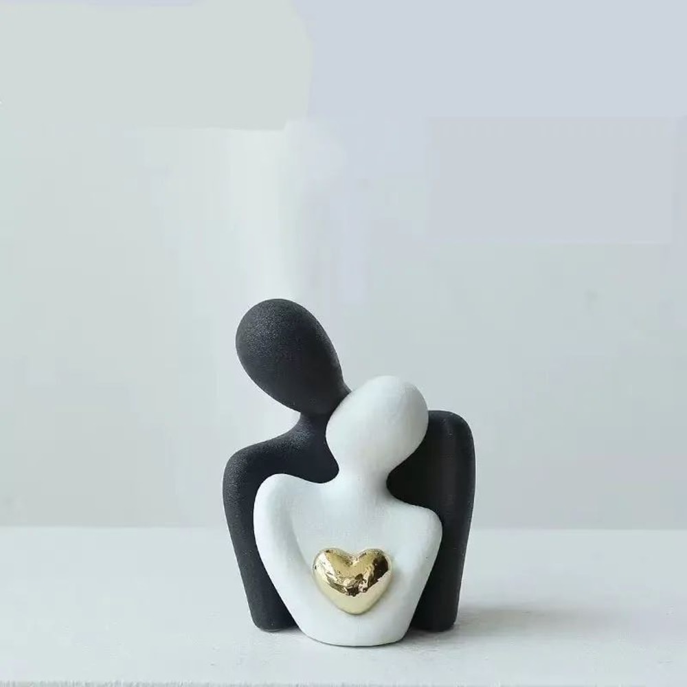 Romantic Couple Statue Love Embrace Figurine For Bedroom Decor 6