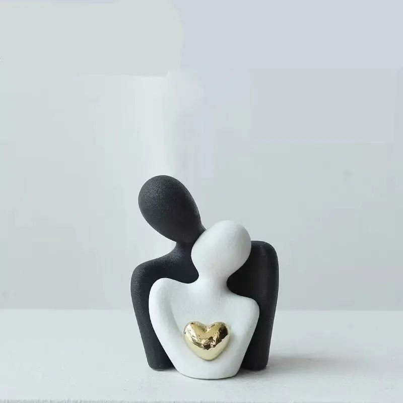 Romantic Couple Statue Love Embrace Figurine For Bedroom Decor 6