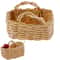 Handwoven Mini Rattan Dollhouse Basket Realistic Miniature Food Basket For 112 Scale Decor 0
