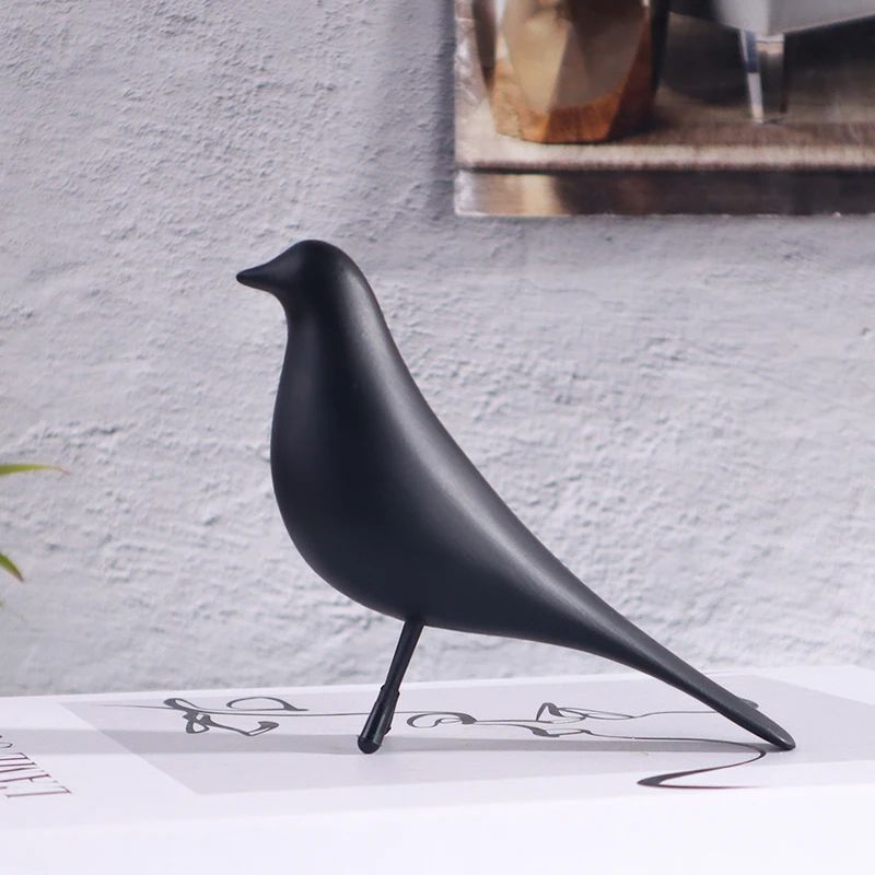 Nordic Minimalist Bird Sculpture Modern Resin Home Decor Accent For Living Room Office 6
