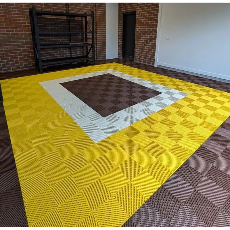HeavyDuty Interlocking Garage Floor Tiles With Vented Outdoor Design 2