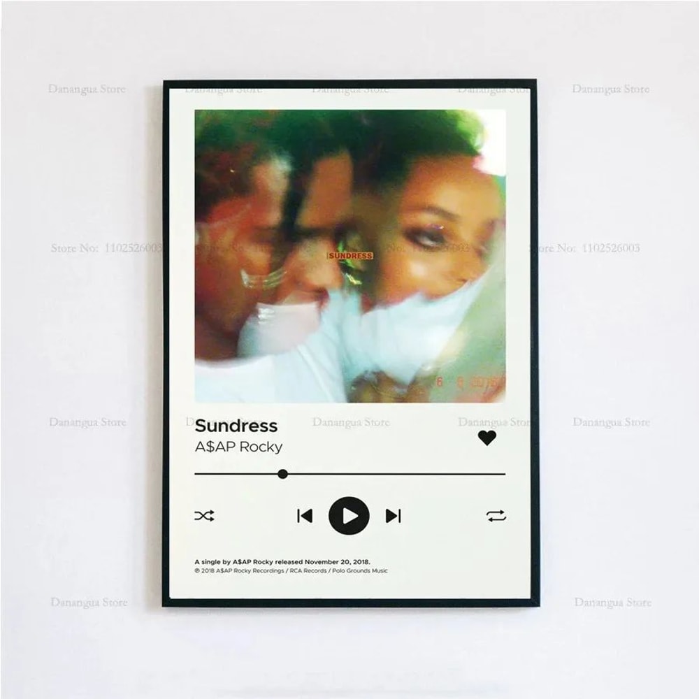 ASAP Rocky Testing Album Cover Print Music Wall Art For Rap Room Decor 9