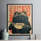 Retro Japanese Frog Ramen Canvas Wall Art Print 1