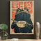 Retro Japanese Frog Ramen Canvas Wall Art Print 2