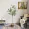 Modern Tall Artificial Olive Tree Branch Minimalist Faux Indoor Plant Decor 0