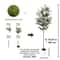 Modern Tall Artificial Olive Tree Branch Minimalist Faux Indoor Plant Decor 12