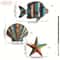 Coastal Wall Decor Wooden Starfish And Shell Beach House Decor Set 6