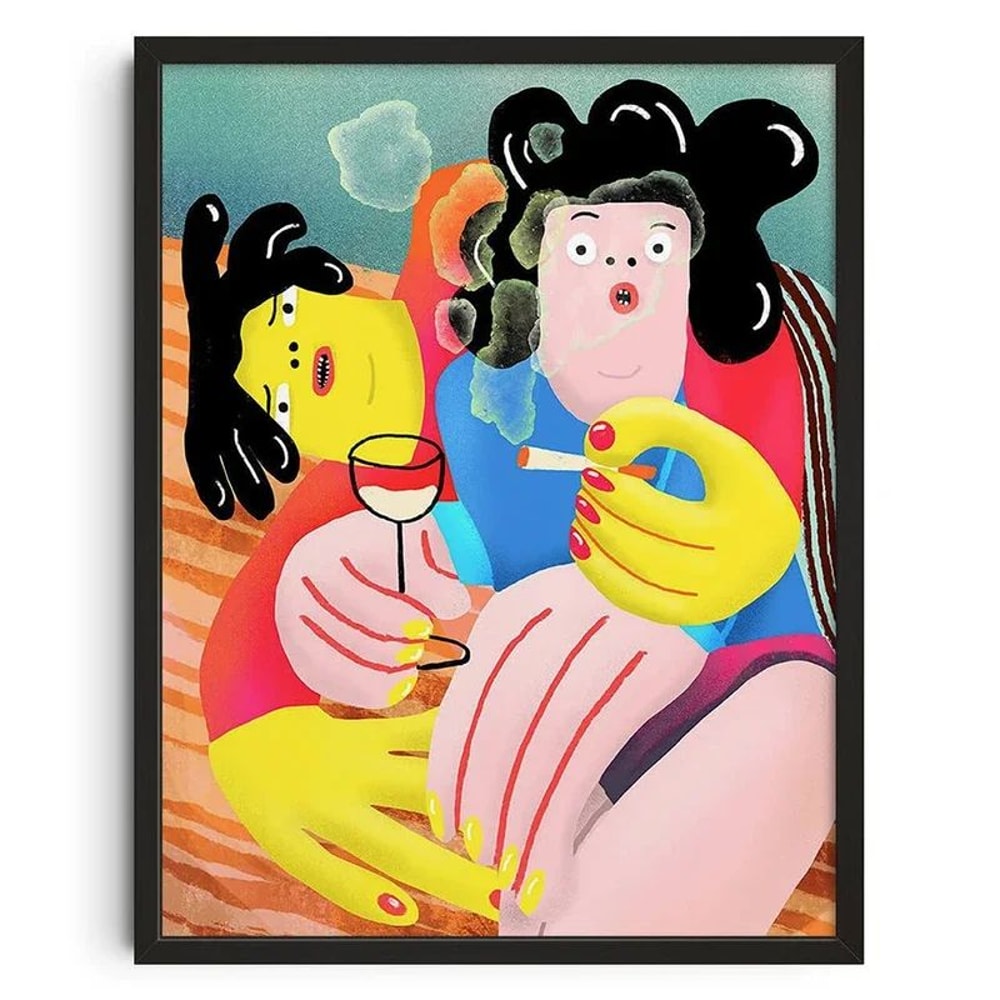 Vintage Japanese Mid Century Wall Art Canvas Poster For Bedroom Decor 5