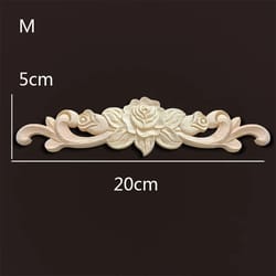 vintage rose carved wood onlay appliques for furniture decor