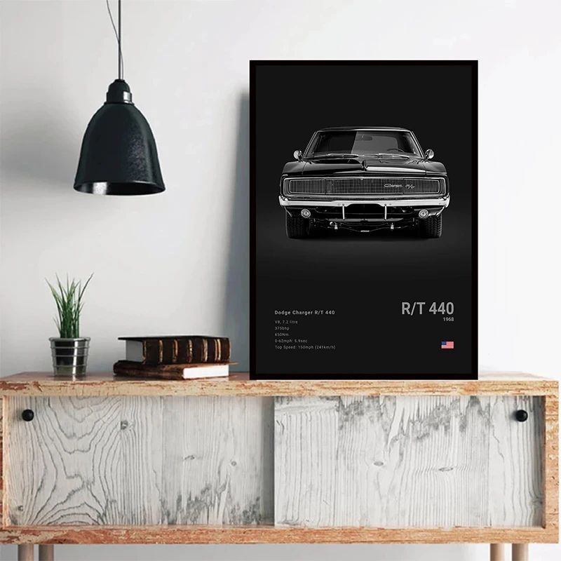 Dodge Challenger Redeye Hellcat Wall Art Canvas Print For Home Office Garage Decor 3