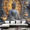 Serene Buddha Tapestry Wall Hanging With Lotus Art For Meditation Room Decor 0