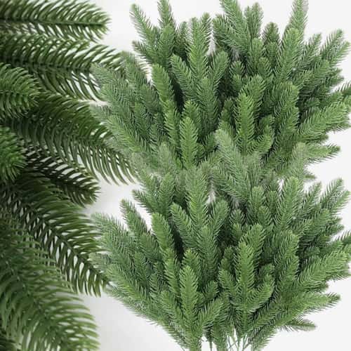 Premium Artificial Pine Branches Set – Realistic Fake Pine Stems for Christmas Greenery Decor & DIY Garland Supplies