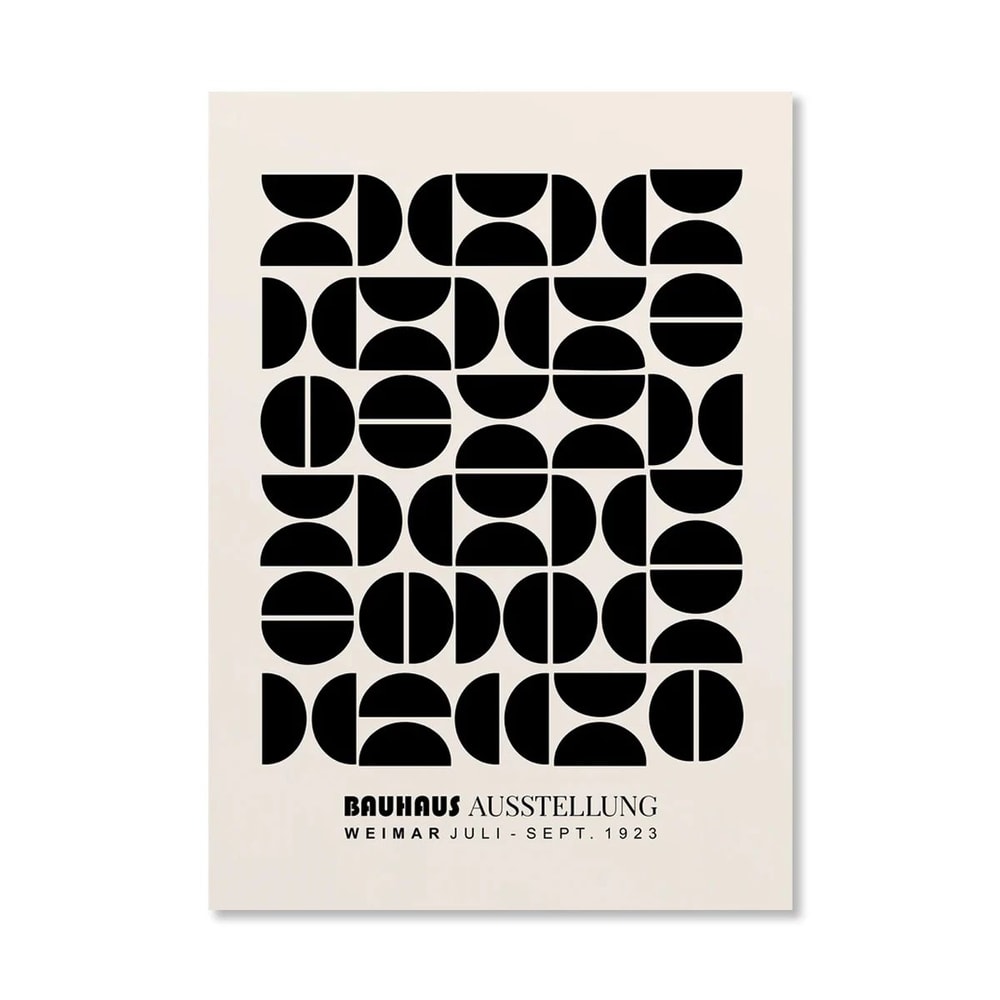 Bauhaus Wall Art Geometric Poster Print Modern Abstract Orange Sunrise Bicycle Decor 7