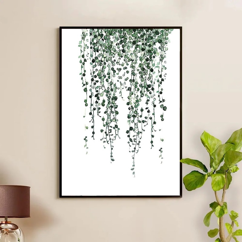 Nordic Botanical Wall Art Set Tropical Monstera Leaf Canvas Prints 2