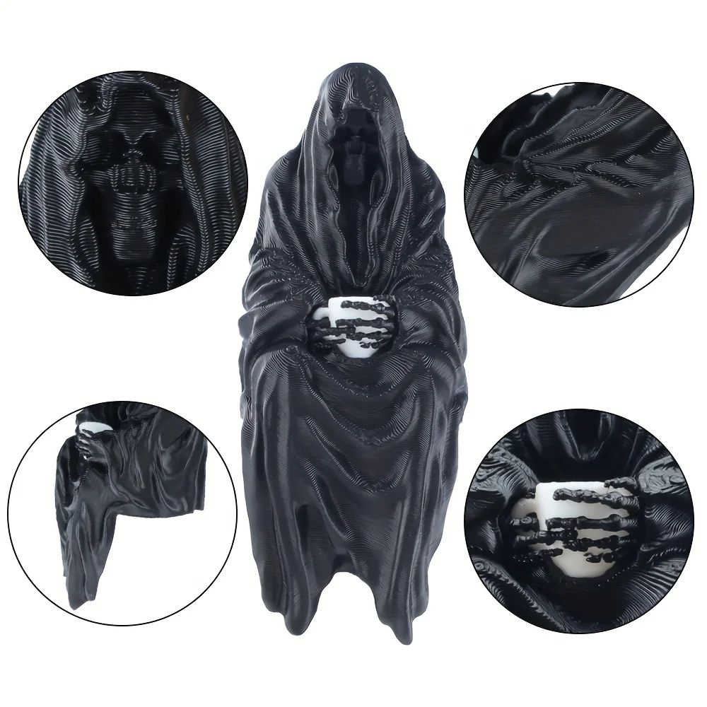 Mystic Veil Hooded Cloaked Statue For Gothic Home Decor 3