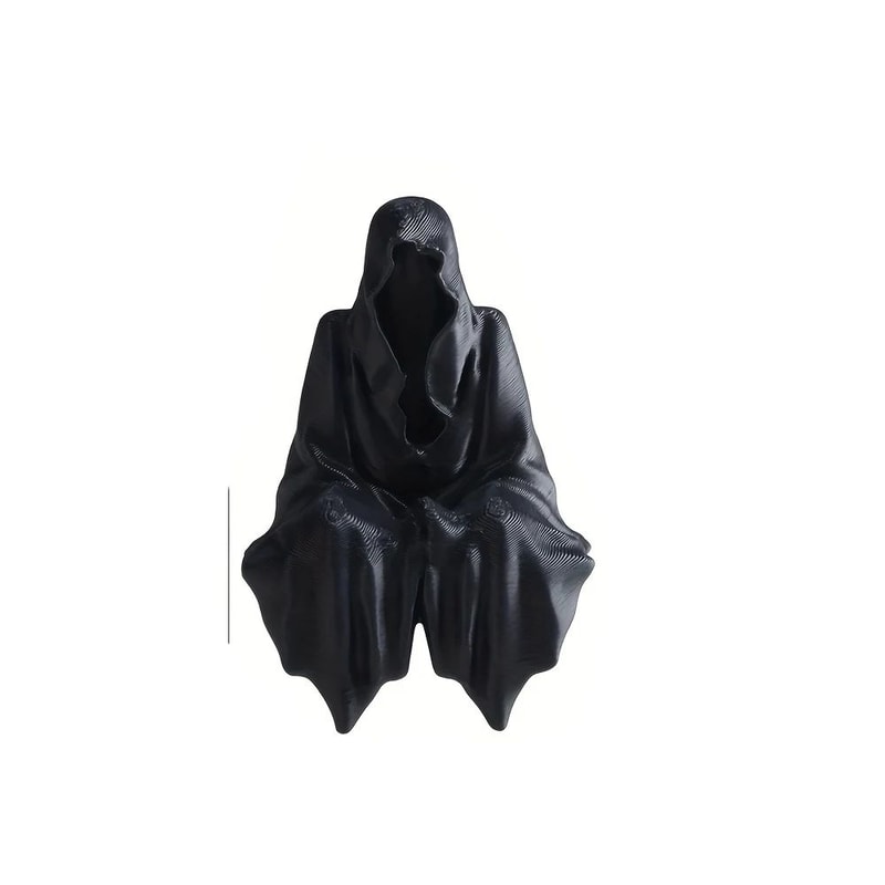 Mystic Veil Hooded Cloaked Statue For Gothic Home Decor 7