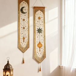 ramadan wall banner eid mubarak tapestry islamic wall decor