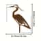 Rustic Metal Crane Garden Statue WeatherResistant Heron Yard Sculpture For Elegant Outdoor Decor 2