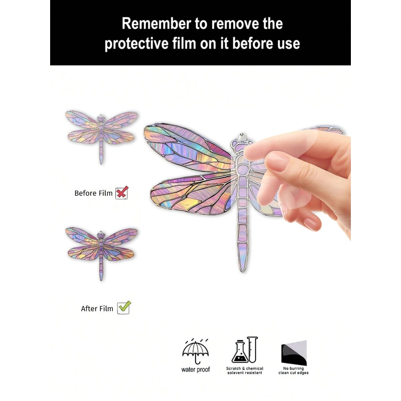 Dragonfly Suncatcher Acrylic Window Hanging Decor For Home And Garden 4
