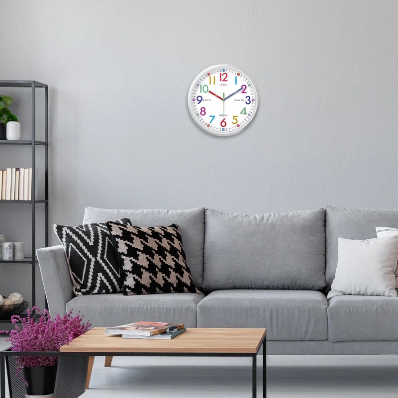 Silent Quartz Wall Clock 8 Inch For Kitchen Bedroom Living Room 4