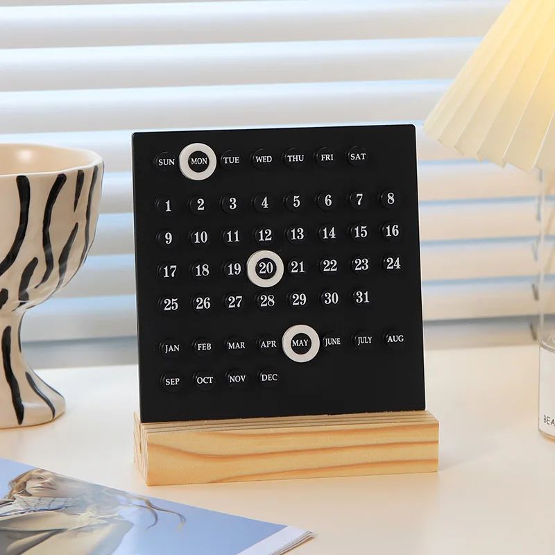 Modern Minimalist Perpetual Desk Calendar For Home Office Decor 6