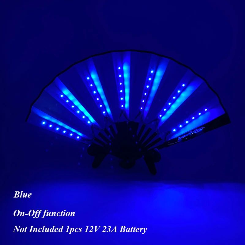 LED Rave Fan Light Up Folding Fan For Parties Festivals And Weddings 6
