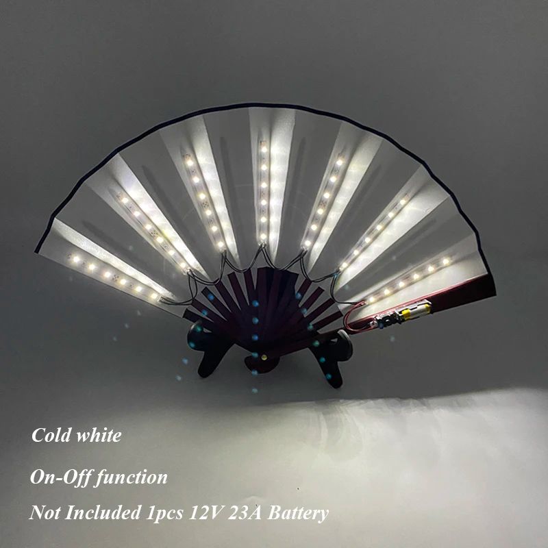 LED Rave Fan Light Up Folding Fan For Parties Festivals And Weddings 11