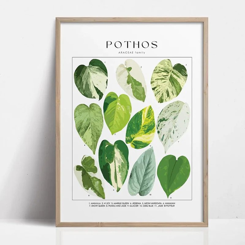 Botanical Wall Art Green Plant Canvas Print For Calm Modern Home Decor 7