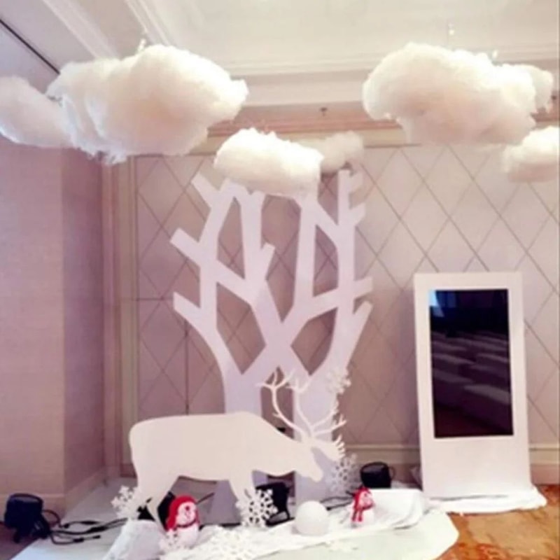 Dreamy 3D Cloud Ceiling Decor Set For Parties Kids Rooms 9pcs 1