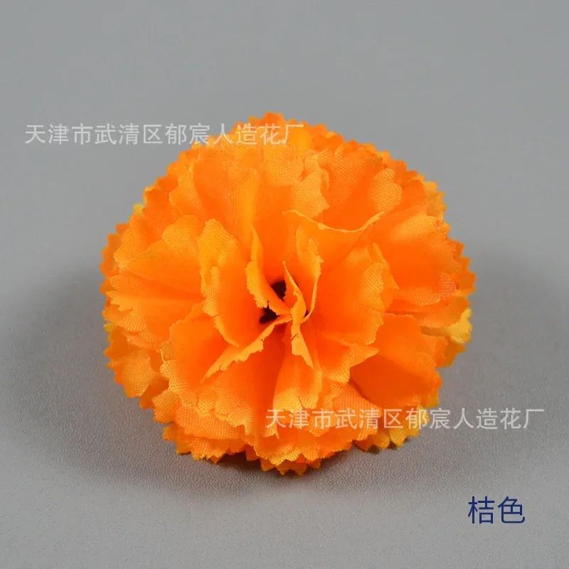 Artificial Marigold Flowers For Day Of The Dead And Diwali Decor 30pcs 7