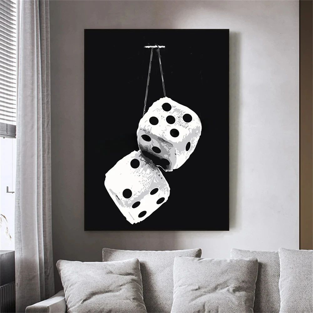 Monochrome 8 Ball Wall Art Canvas Print For Stylish Billiards Wall Decor 2