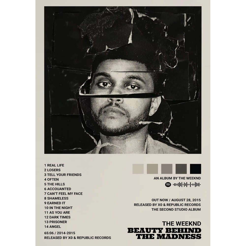 The Weeknd Album Canvas Wall Art Hip Hop Music Poster For Modern Home Decor 4