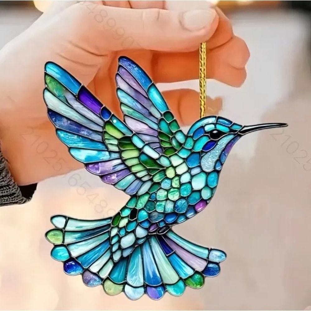 Colorful Hummingbird Suncatcher Acrylic Window Hanging Decor 2