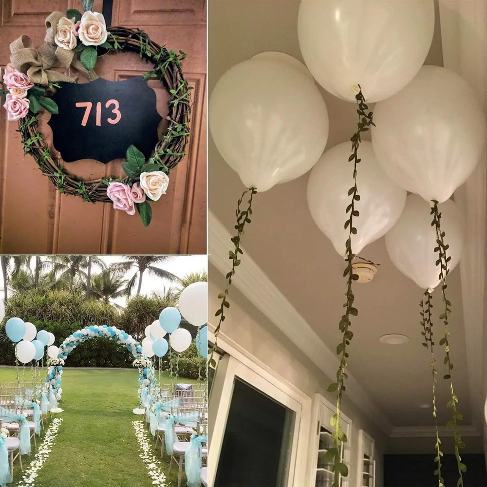 Artificial Vine Ribbon Green Leaf Garland For Wedding Greenery Decor And DIY Wreath Crafts 4