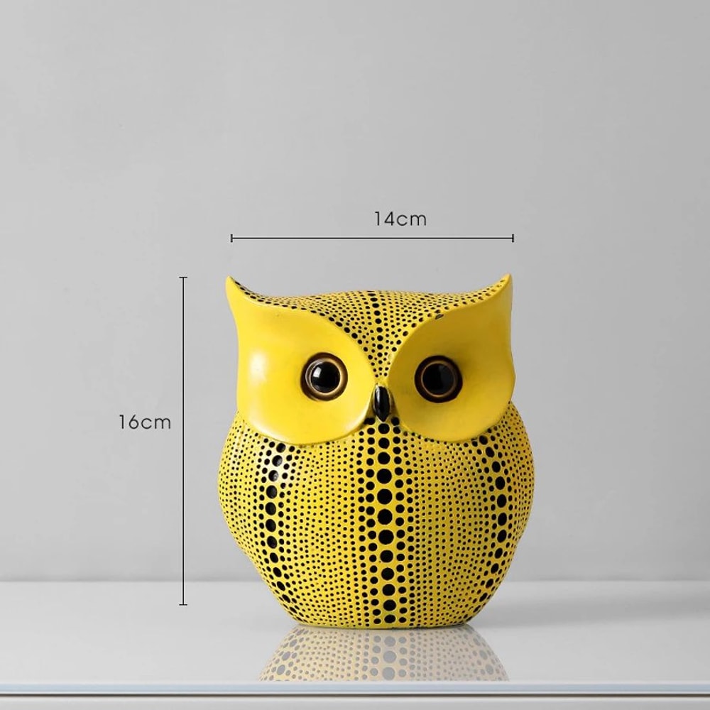 Whimsical Owl Pumpkin Figurine Owl Decor Pumpkin Ornament Funny Animal Desktop Sculpture 10