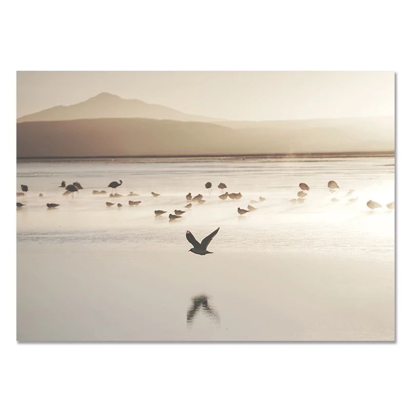 Nordic Coastal Canvas Wall Art Set Minimalist Beach Flower Prints For Modern Home Decor 13